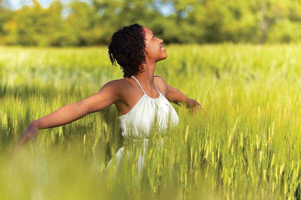 Happy Lady in Field